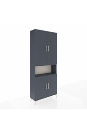 Arges Dolap 5 Raflı 4 Kapaklı 88x30x221 Antrasit-Antrasit