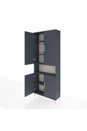 Arges Dolap 5 Raflı 4 Kapaklı 88x30x221 Antrasit-Antrasit