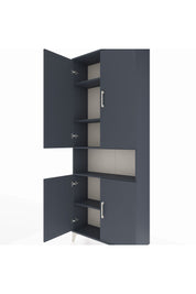 Arges Dolap 5 Raflı 4 Kapaklı 88x30x221 Antrasit-Antrasit