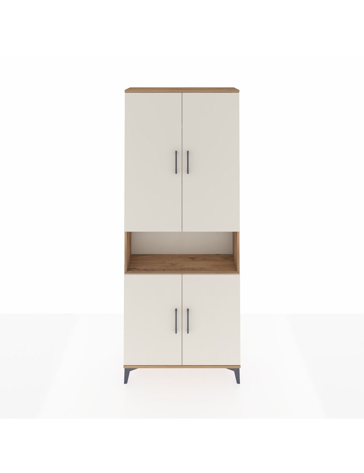 Arges Dolap 5 Raflı 4 Kapaklı 88x30x221 Çam-Aytaşı