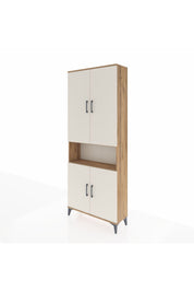Arges Dolap 5 Raflı 4 Kapaklı 88x30x221 Çam-Aytaşı