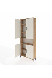 Arges Dolap 5 Raflı 4 Kapaklı 88x30x221 Çam-Aytaşı