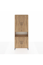 Arges Dolap 5 Raflı 4 Kapaklı 88x30x221 Çam-Çam