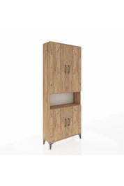 Arges Dolap 5 Raflı 4 Kapaklı 88x30x221 Çam-Çam