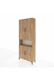 Arges Dolap 5 Raflı 4 Kapaklı 88x30x221 Çam-Çam