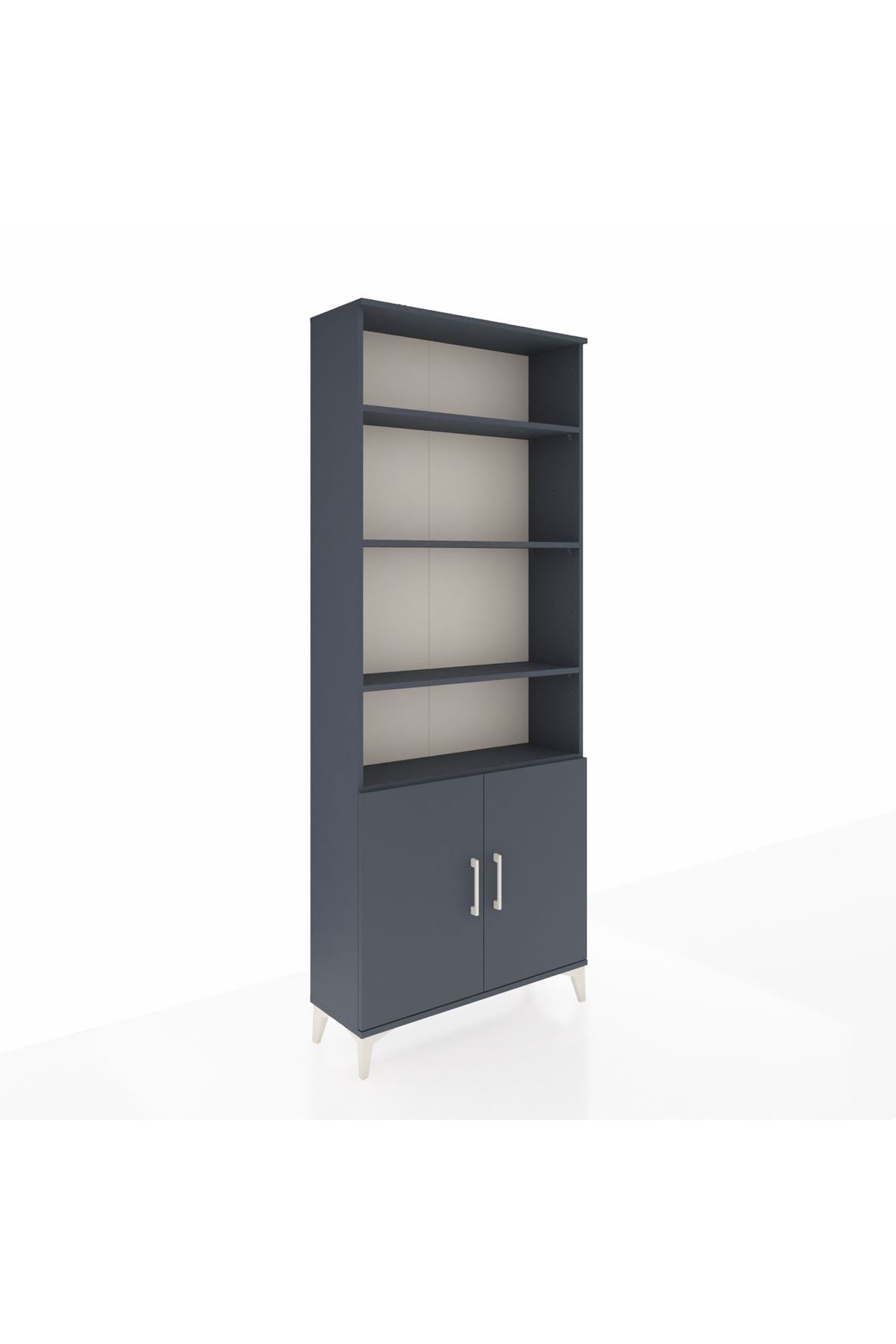 Arges Dolap 5 Raflı 2 Kapaklı 88x30x221 Antrasit-Antrasit