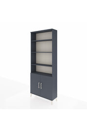 Arges Dolap 5 Raflı 2 Kapaklı 88x30x221 Antrasit-Antrasit