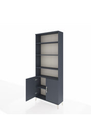 Arges Dolap 5 Raflı 2 Kapaklı 88x30x221 Antrasit-Antrasit