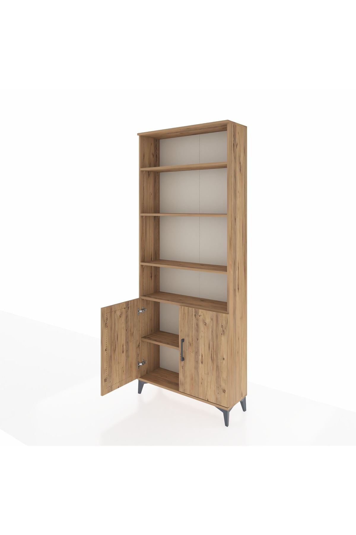 Arges Dolap 5 Raflı 2 Kapaklı 88x30x221 Çam-Çam