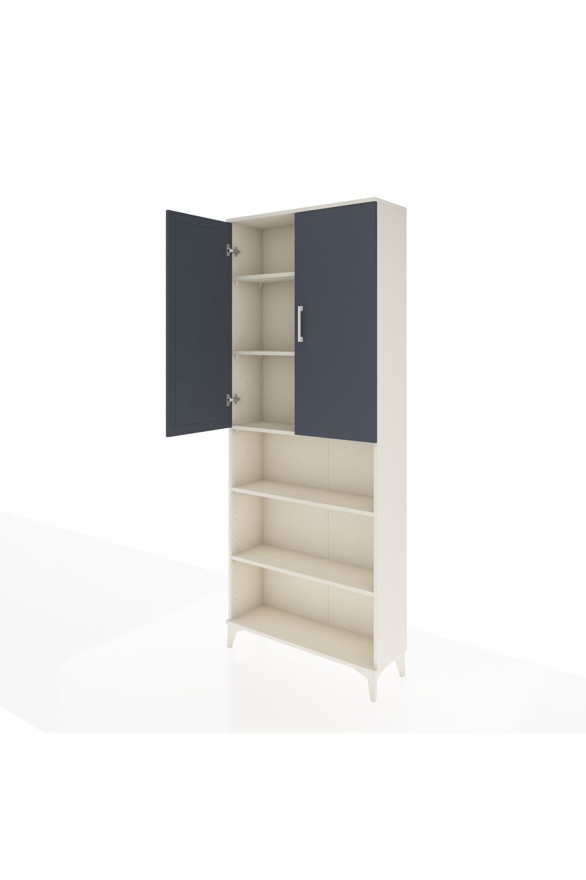 Arges Dolap 5 Raflı 2 Kapaklı 88x30x221 Aytaşı-Antrasit