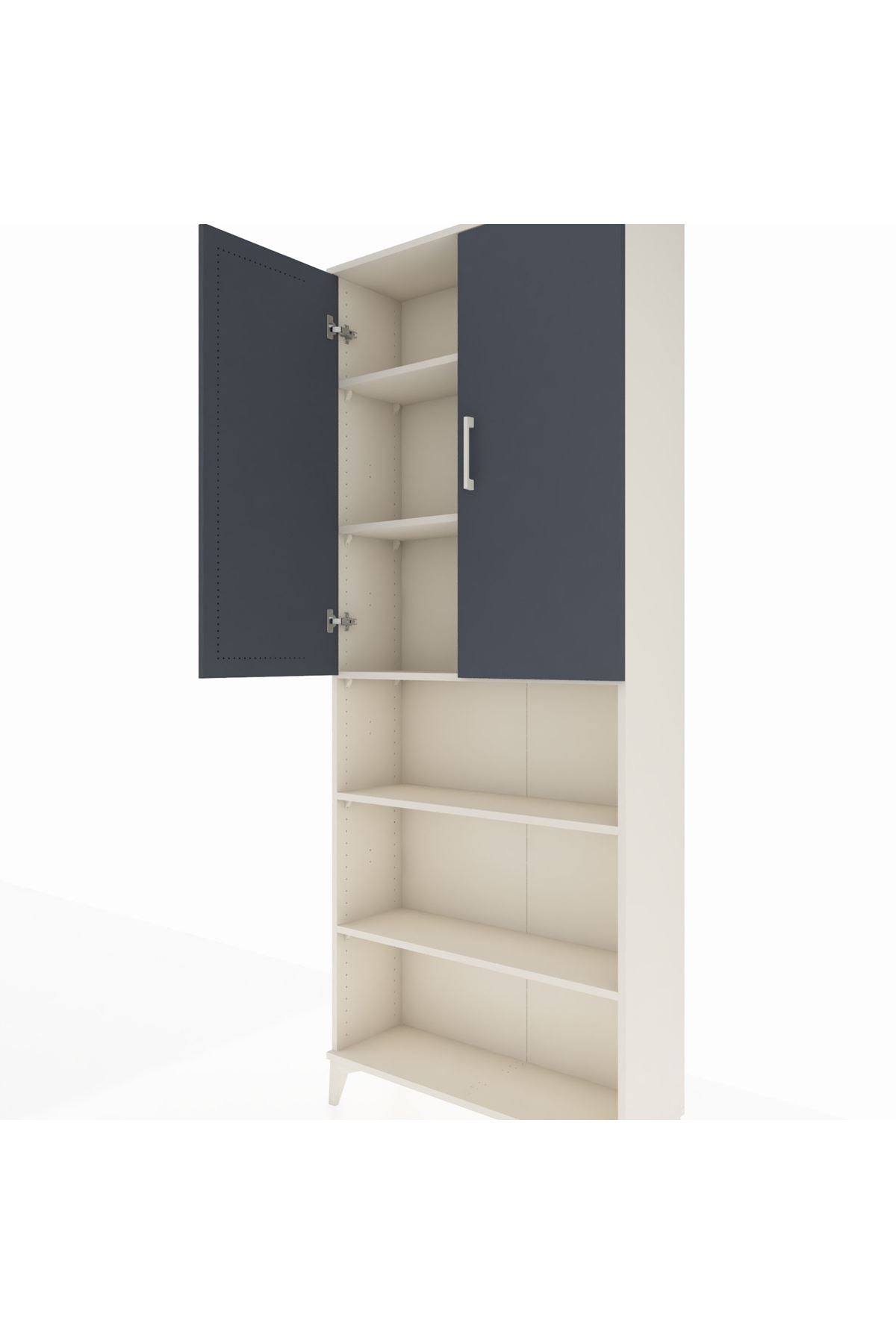 Arges Dolap 5 Raflı 2 Kapaklı 88x30x221 Aytaşı-Antrasit