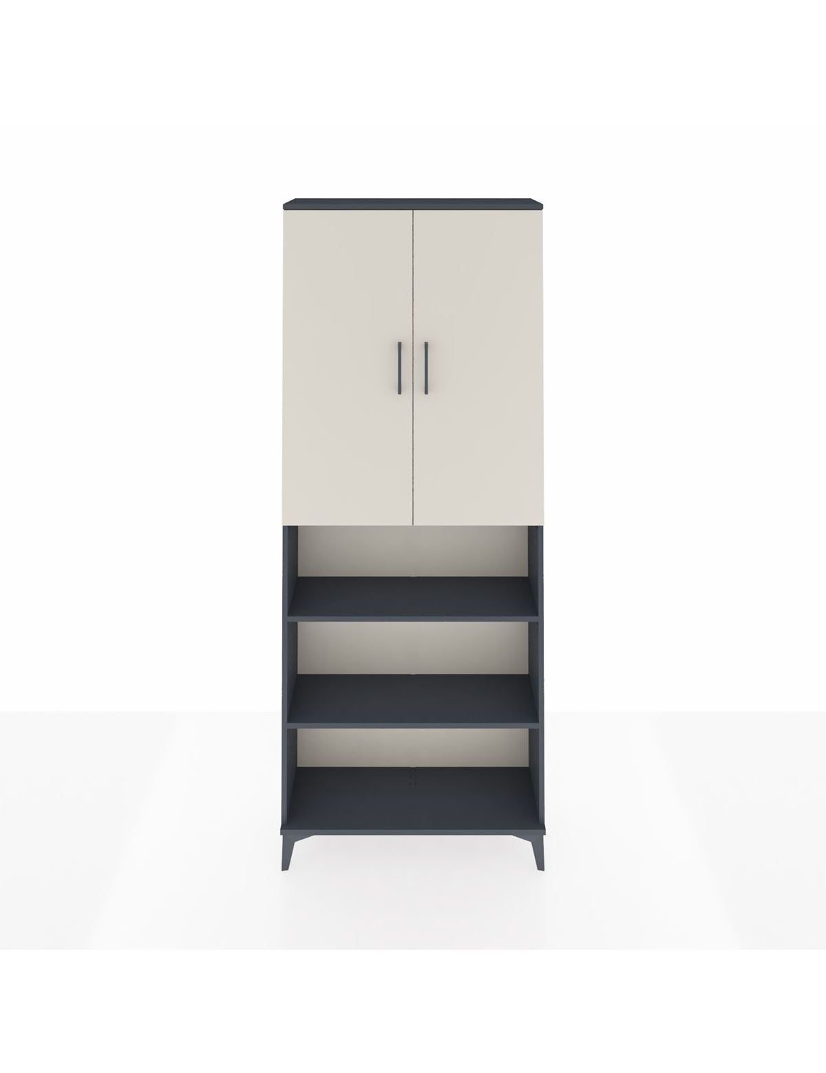 Arges Dolap 5 Raflı 2 Kapaklı 88x30x221 Antrasit-Aytaşı