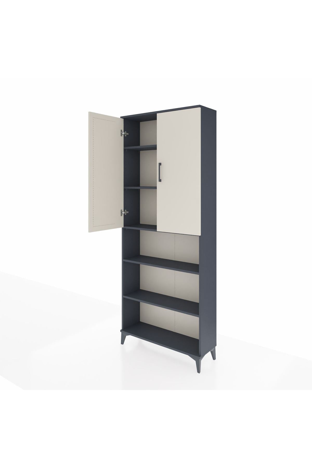 Arges Dolap 5 Raflı 2 Kapaklı 88x30x221 Antrasit-Aytaşı