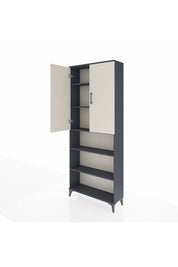 Arges Dolap 5 Raflı 2 Kapaklı 88x30x221 Antrasit-Aytaşı