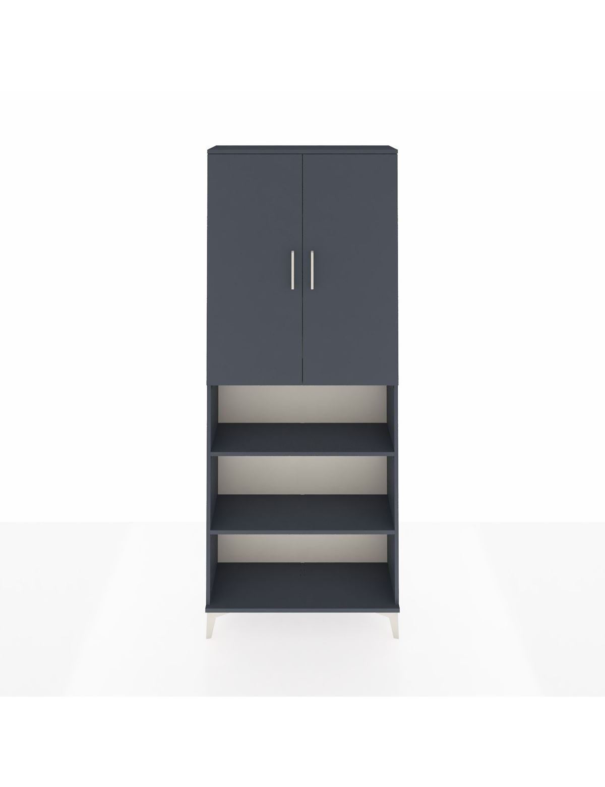 Arges Dolap 5 Raflı 2 Kapaklı 88x30x221 Antrasit-Antrasit