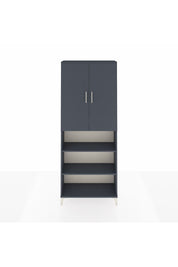 Arges Dolap 5 Raflı 2 Kapaklı 88x30x221 Antrasit-Antrasit