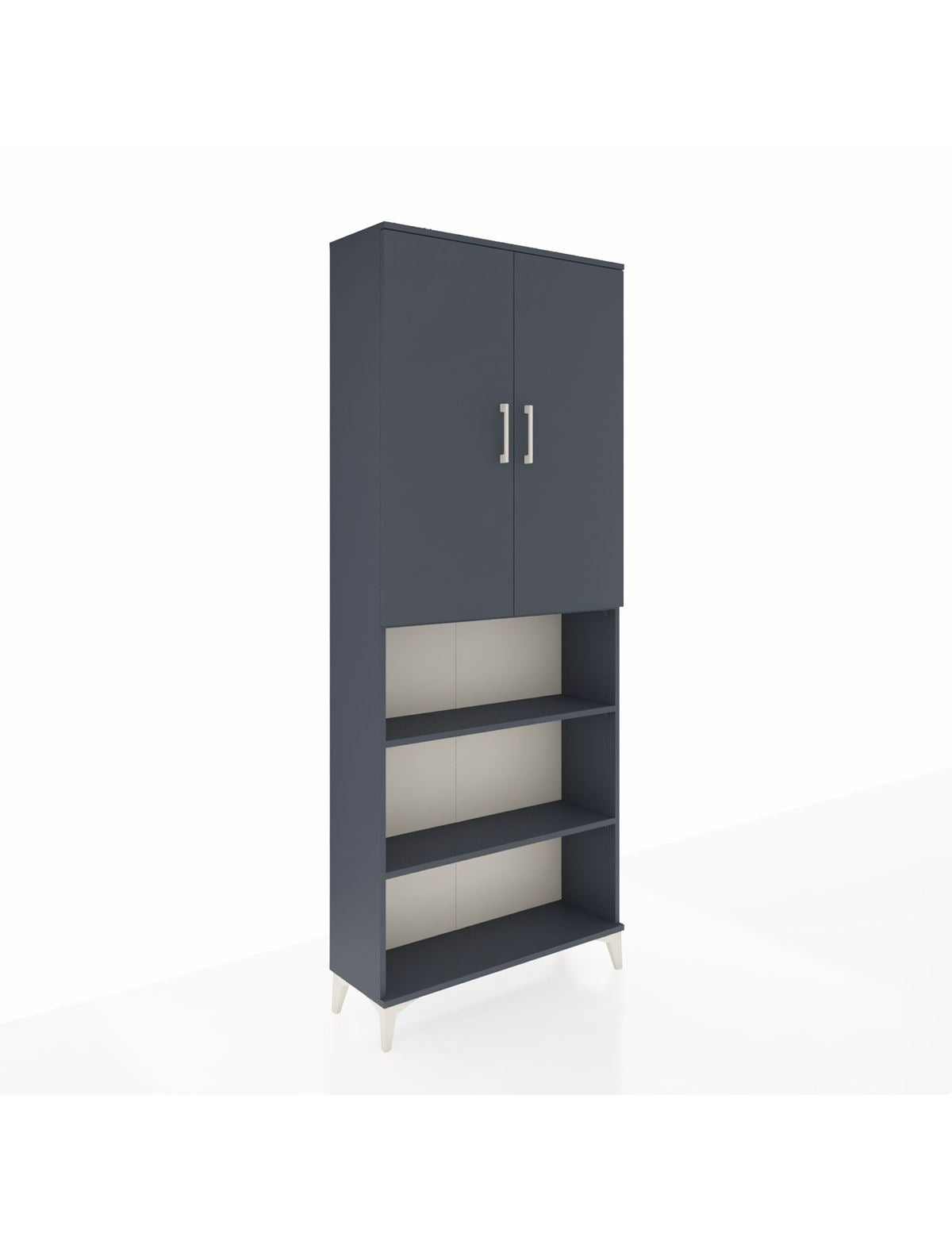 Arges Dolap 5 Raflı 2 Kapaklı 88x30x221 Antrasit-Antrasit