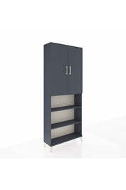 Arges Dolap 5 Raflı 2 Kapaklı 88x30x221 Antrasit-Antrasit
