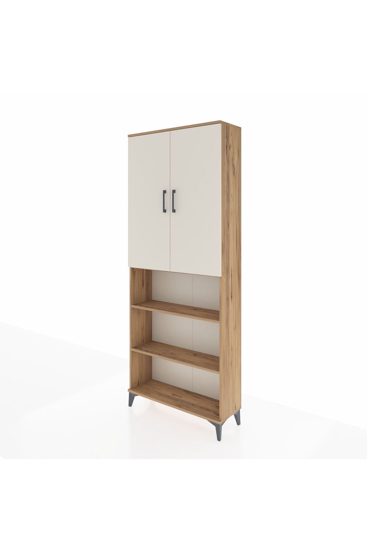 Arges Dolap 5 Raflı 2 Kapaklı 88x30x221 Çam-Aytaşı