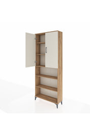 Arges Dolap 5 Raflı 2 Kapaklı 88x30x221 Çam-Aytaşı
