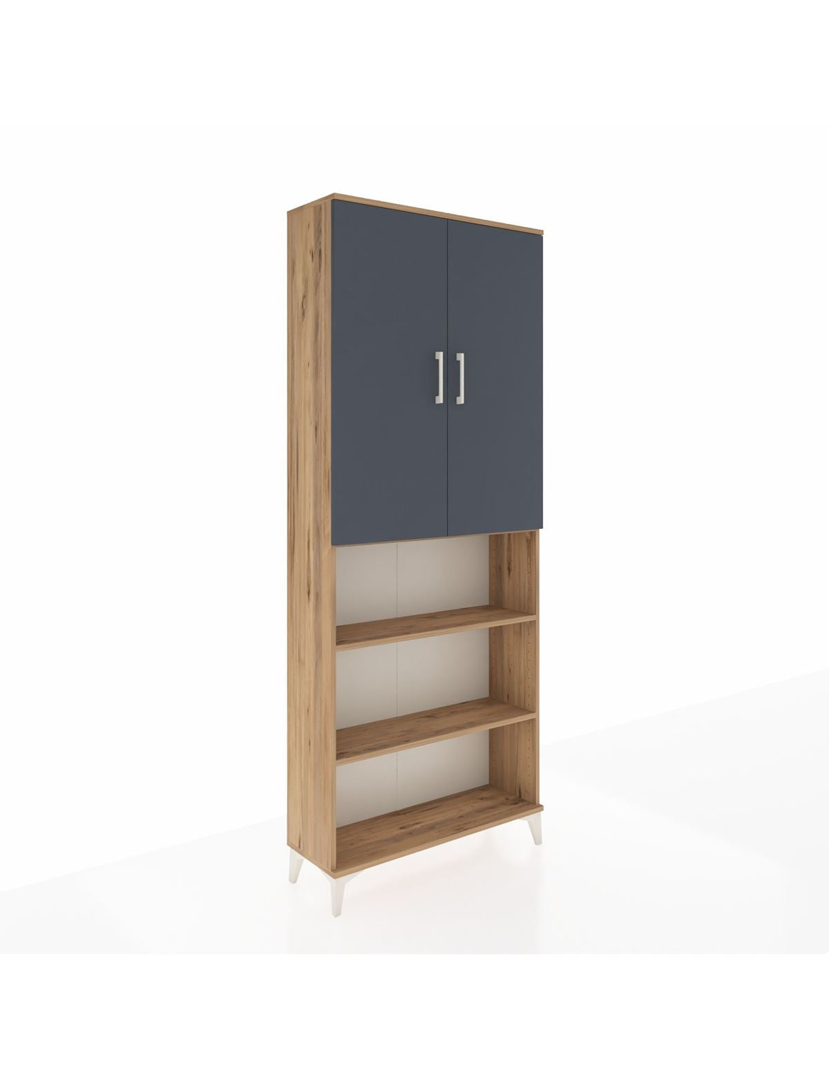 Arges Dolap 5 Raflı 2 Kapaklı 88x30x221 Çam-Antrasit