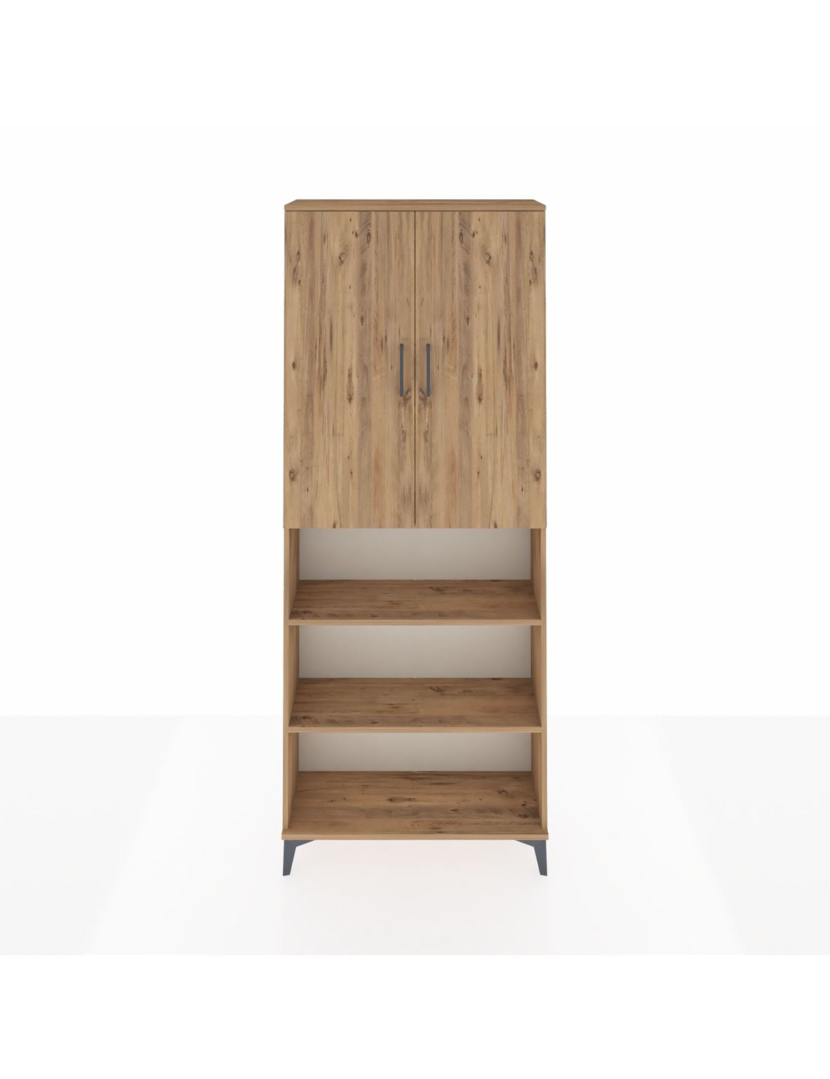 Arges Dolap 5 Raflı 2 Kapaklı 88x30x221 Çam-Çam