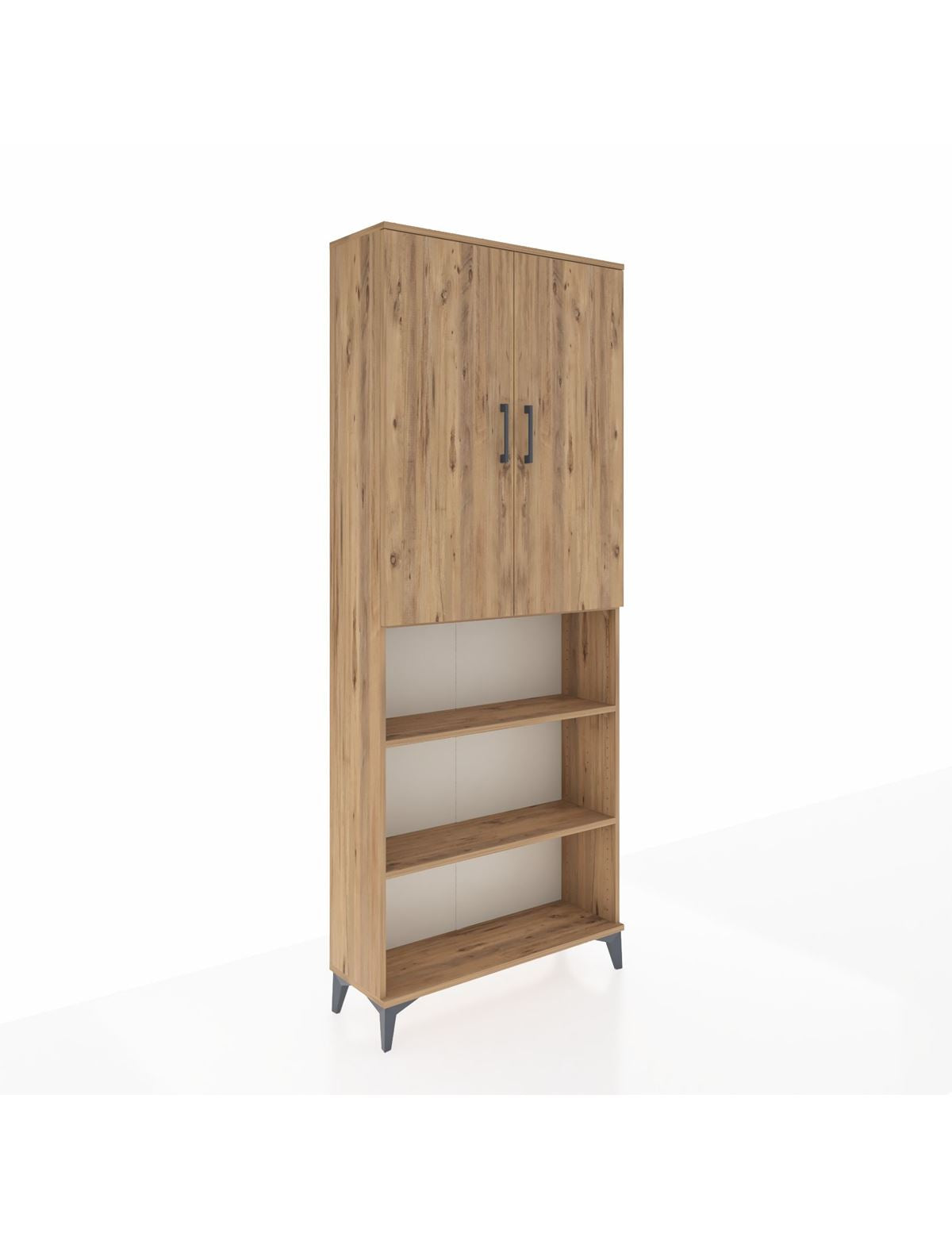 Arges Dolap 5 Raflı 2 Kapaklı 88x30x221 Çam-Çam