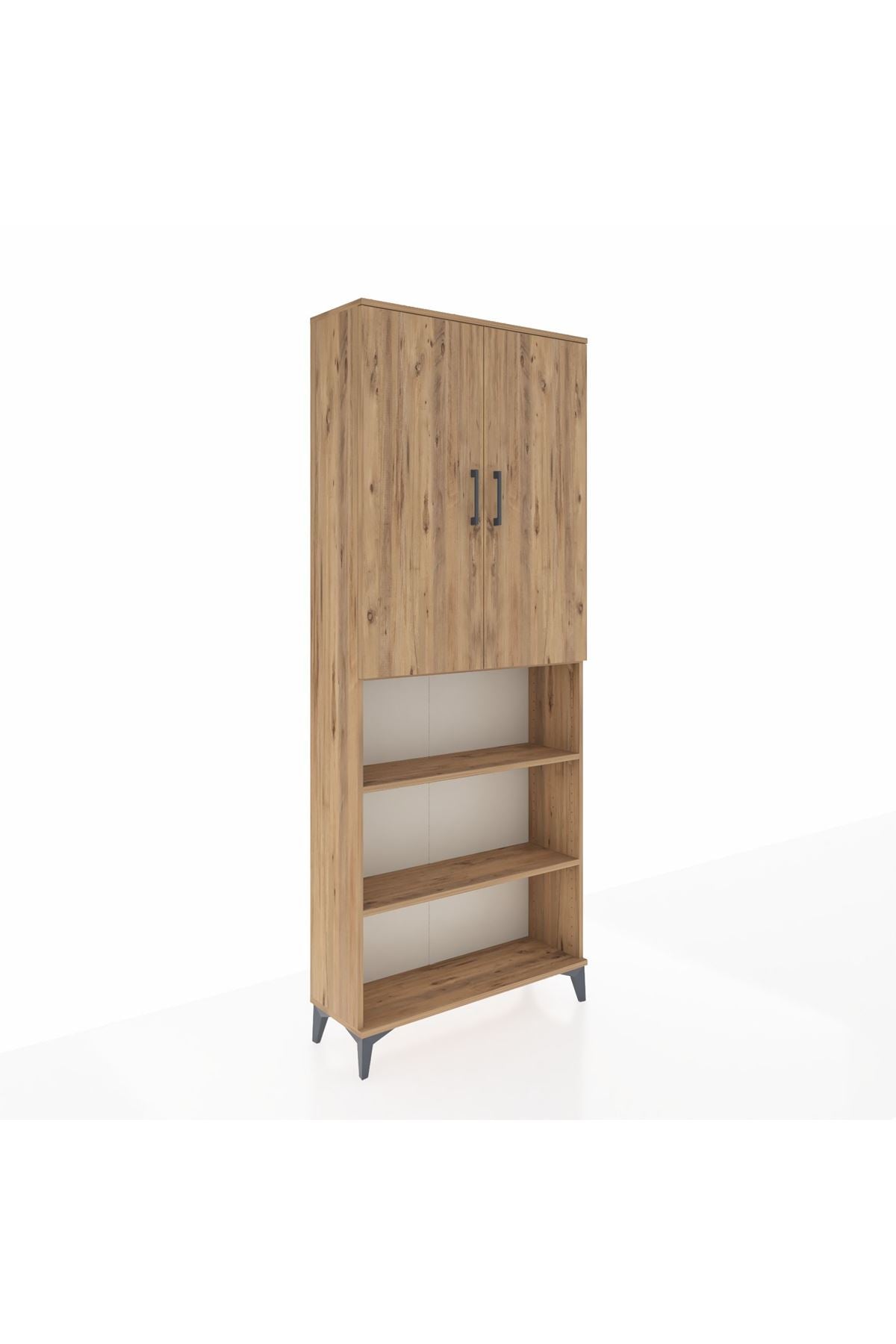 Arges Dolap 5 Raflı 2 Kapaklı 88x30x221 Çam-Çam