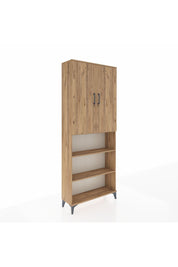 Arges Dolap 5 Raflı 2 Kapaklı 88x30x221 Çam-Çam