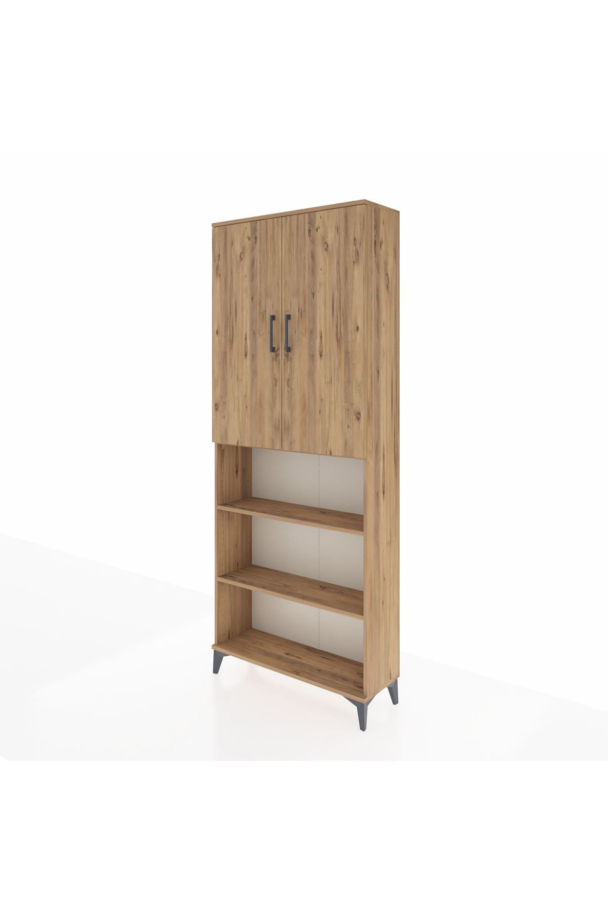 Arges Dolap 5 Raflı 2 Kapaklı 88x30x221 Çam-Çam