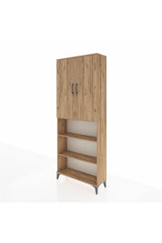 Arges Dolap 5 Raflı 2 Kapaklı 88x30x221 Çam-Çam