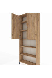 Arges Dolap 5 Raflı 2 Kapaklı 88x30x221 Çam-Çam