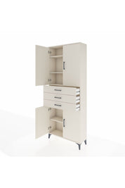 Arges Dolap 4 Raflı 3 Çekmeceli 4 Kapaklı 88x30x221 Aytaşı-Aytaşı