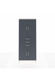 Arges Dolap 4 Raflı 3 Çekmeceli 4 Kapaklı 88x30x221 Aytaşı-Antrasit