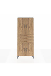 Arges Dolap 4 Raflı 3 Çekmeceli 4 Kapaklı 88x30x221 Aytaşı-Çam