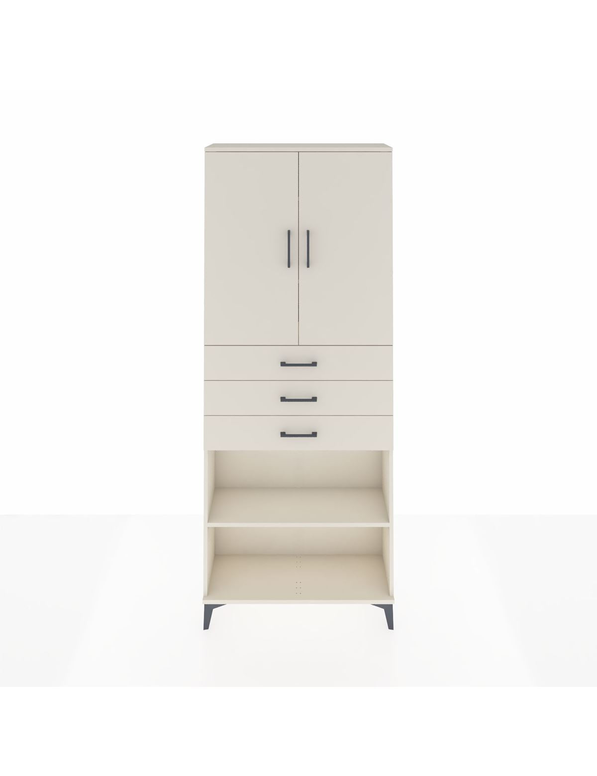 Arges Dolap 4 Raflı 3 Çekmeceli 2 Kapaklı 88x30x221 Aytaşı-Aytaşı