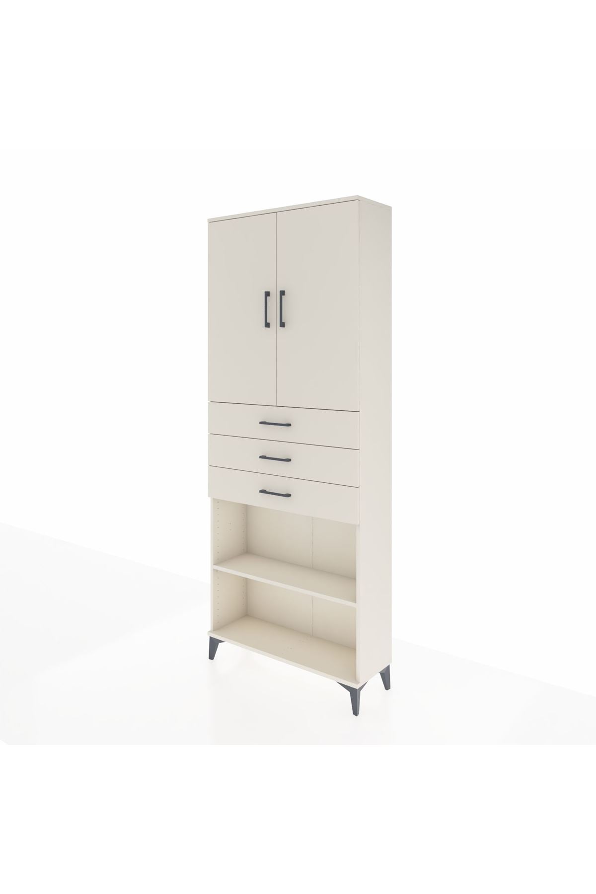 Arges Dolap 4 Raflı 3 Çekmeceli 2 Kapaklı 88x30x221 Aytaşı-Aytaşı