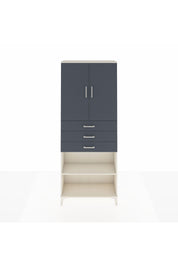 Arges Dolap 4 Raflı 3 Çekmeceli 2 Kapaklı 88x30x221 Aytaşı-Antrasit