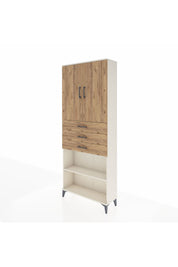 Arges Dolap 4 Raflı 3 Çekmeceli 2 Kapaklı 88x30x221 Aytaşı-Çam
