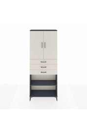 Arges Dolap 4 Raflı 3 Çekmeceli 2 Kapaklı 88x30x221 Antrasit-Aytaşı