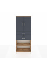 Arges Dolap 4 Raflı 3 Çekmeceli 2 Kapaklı 88x30x221