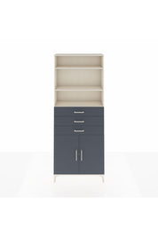 Arges Dolap 4 Raflı 3 Çekmeceli 2 Kapaklı 88x30x221 Aytaşı-Antrasit