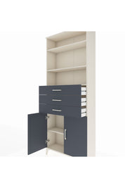 Arges Dolap 4 Raflı 3 Çekmeceli 2 Kapaklı 88x30x221 Aytaşı-Antrasit