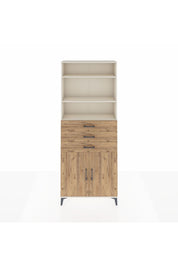 Arges Dolap 4 Raflı 3 Çekmeceli 2 Kapaklı 88x30x221 Aytaşı-Çam