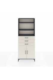 Arges Dolap 4 Raflı 3 Çekmeceli 2 Kapaklı 88x30x221 Antrasit-Aytaşı