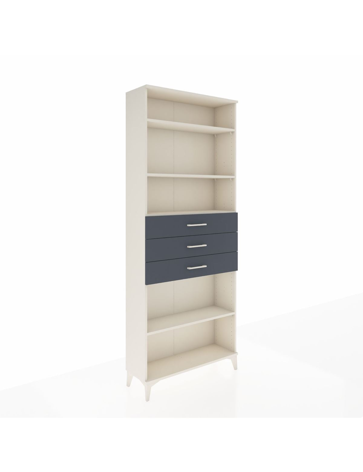 Arges Dolap 4 Raflı 3 Çekmeceli 88x30x221 Aytaşı-Antrasit