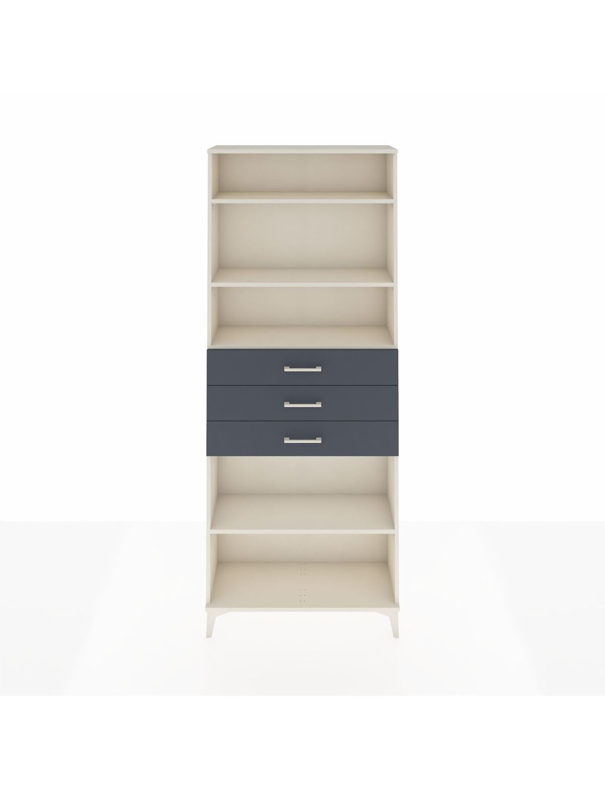 Arges Dolap 4 Raflı 3 Çekmeceli 88x30x221 Aytaşı-Antrasit