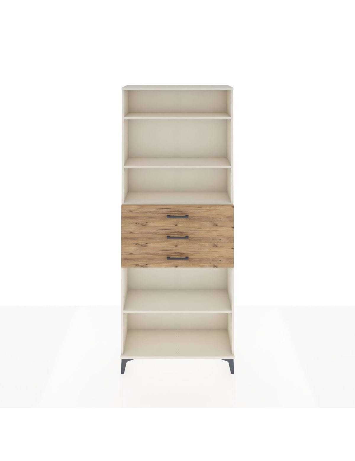 Arges Dolap 4 Raflı 3 Çekmeceli 88x30x221 Aytaşı-Çam