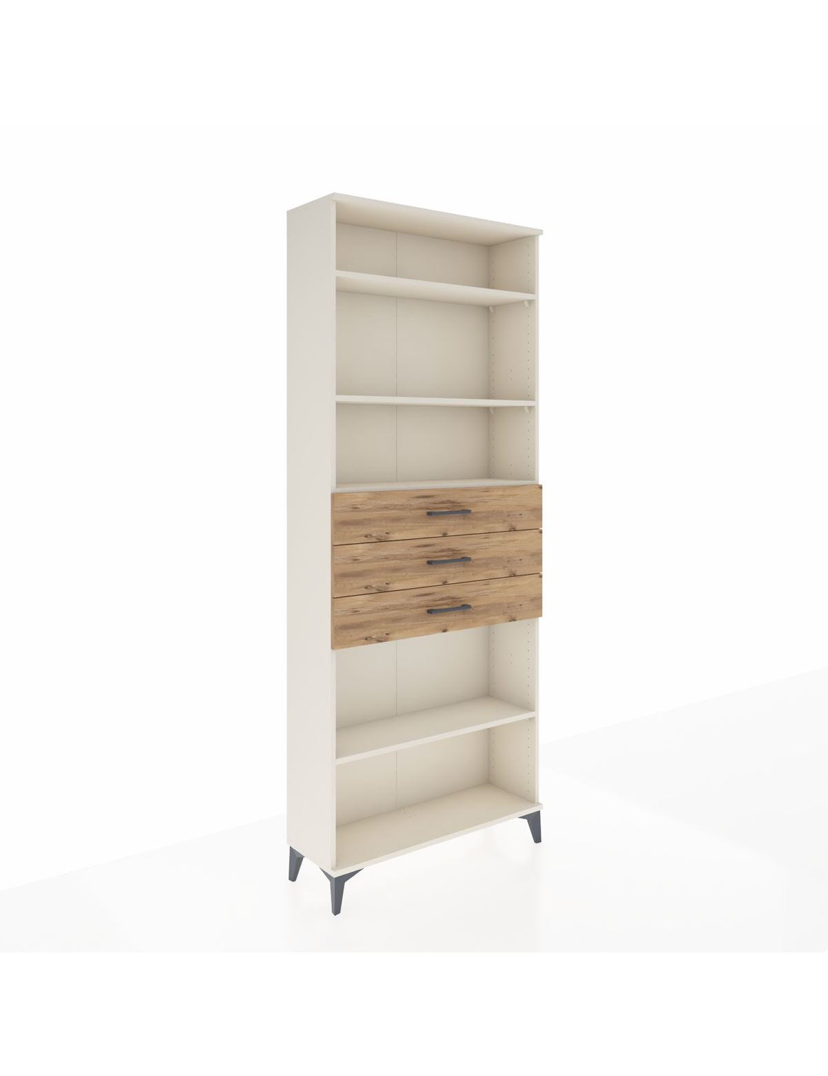 Arges Dolap 4 Raflı 3 Çekmeceli 88x30x221 Aytaşı-Çam