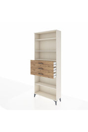 Arges Dolap 4 Raflı 3 Çekmeceli 88x30x221 Aytaşı-Çam